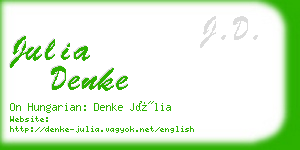 julia denke business card